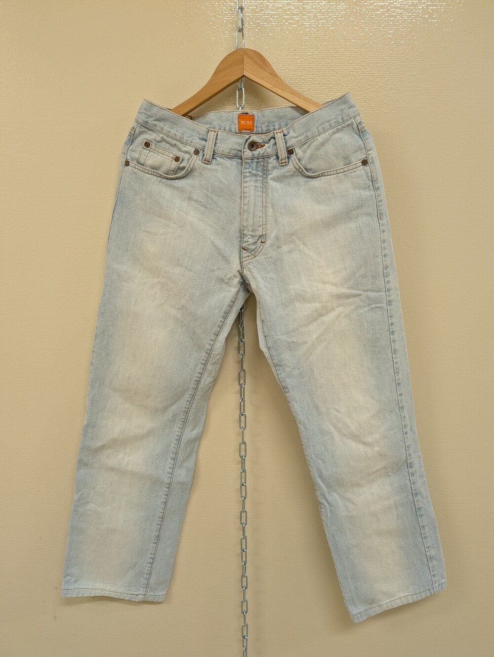 Vintage Hugo Boss Washed Straight Loose Jeans men's 31 30